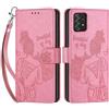 SIENIANLINE Cover per Samsung Galaxy A53 5G custodia portafoglio Rosa | 3 scomparti carte, 1 tasca banconote, Chiusura magnetica, Supporto, Pelle PU flip cover per Samsung A53 5G
