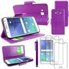 ebestStar - Cover Compatibile con Samsung J5 Galaxy SM-J500F (2015) Custodia Portafoglio Pelle PU Protezione Libro Flip + Penna +3 Pellicole plastica, Viola [Apparecchio: 142.1 x 71.8 x 7.9mm, 5.0'']