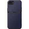 Kepuch Cover per iPhone 16e - Custodia Case Piastra Metallica Incorporata Litchi Grano - Blu