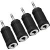 ZESTRO Adattatore jack da 3,5 mm Mono maschio a 3,5 mm stereo femmina 4 pezzi connettore audio per cuffie, altoparlanti e dispositivi mobili