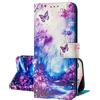 SEHEYA Cover per Samsung Galaxy S26 Pieghevoli Libretto con Motivo Custodia Portafoglio a Libro Flip Case 3 Tasche Interne Fibbia Magnetica Protezione Caso, Farfalla Foresta