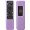 Bebykilemi Custodia antiurto in silicone per telecomando TV Samsung BN59-01480A, si illumina al buio con pulsante per l'accesso e custodia in morbido silicone (viola luminoso)