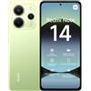 Xiaomi Smartphone Redmi Note 14, 6+128GB, verde, sistema di telecamere AI da 108 MP, batteria da 5500 mAh, display per la cura degli occhi da 120 Hz, funzioni AI (caricabatterie non incluso), 2 anni