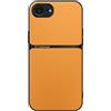 Kepuch Cover per iPhone 16e - Custodia Case Piastra Metallica Incorporata Litchi Grano - Giallo