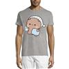 Generic Bubu Dudu Going to Sleep T-shirt Girocollo Cotone Uomo Grigio, grigio, XXL