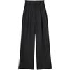 UIOKLMJH Pantaloni A Gamba Larga A Vita Alta Gessati Dritti Larghi da Pendolarismo Casual da Donna Primaverili color1 M