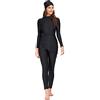 Odizli Costume da bagno musulmano da donna Burkini modesto costume da bagno a maniche lunghe con stampa floreale integrata reggiseno + pantaloni da nuoto + costume da bagno Hijab, 2#Nero, L