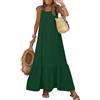 Generic Tuta Elegante Donna Cerimonia - Vestito Lungo Donna Estivo con Spalline Sottili, Schiena Scoperta e Lacci, Abito Casual Modello Maxi, Balza al Fondo per Mare Vacanza Spiaggia da Giorno