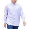 ZODICK Camicie A Maniche Lunghe Taglie Forti da Uomo Camicia Casual Allentata Primavera Autunno Camicia Formale Oversize da Lavoro Solida Camicia alla Moda di Grandi Dimensioni,Viola Chiaro,7XL