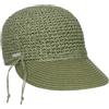 Seeberger Berretto Uni Rollable Crochet Donna - Cappellino Estivo Visiera da Sole con Estate Primavera/Estate - Taglia Unica Oliva