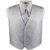 ME&SLEEVE Classico degli uomini 3 pz Jacquard Formale Gilet Set Ascot cravatta Quadrato tascabile per abito da sposa/smoking