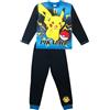 Pokémon Pigiami per bambini maschi con Pikachu, set da 2 pezzi per pigiama, biancheria da notte, blu, età 5-12 anni, Marina Militare, 11-12 Years