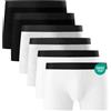 Falechay Boxer Uomo 6/12 Pack Mutande Senza Graffi Scivolare Intimo Boxer Sportivo Mutande per Uomo Pantaloncini retrò Cotone Slip S-4XL
