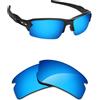 Alphax Lenti polarizzate di ricambio per occhiali da sole Oakley Flak 2.0 XL OO9188 da 59 mm, riduzione dell'abbagliamento, taglio di precisione, Blu ghiaccio a specchio, non polarizzate
