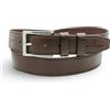 Navigare Cintura Uomo Elegante in Cuoio Vegetale Toscano Made in Italy, Vera Pelle con Fibbia Satinata ad Ardiglione, Regolabile e Accorciabile