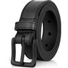 ITAY Belts ITAY Cintura Pelle Senza Metallo - 34 mm - Fibbia Prive di Nichel Ipoallergenica e Non Rilevabile Attraverso i Metal Detector
