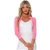 Allegra K Cardigan Donna Top con Bolero a Maniche Lunghe Semitrasparenti Elegante in Vintange
