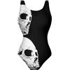 Cmagnifico Costume da bagno da donna, set bikini nero con teschi, costume da bagno intero