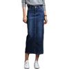 ORANDESIGNE Donna Gonna Lunga in Denim in Vita Alta alla Moda Estate Straight Fit Gonna Maxi di Jeans Casual E Blu S