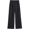 UIOKLMJH Pantaloni A Gamba Larga A Vita Alta Gessati Dritti Larghi da Pendolarismo Casual da Donna Primaverili Color L