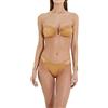 Lovelegis Bikini Mare Donna Costume da Bagno Due Pezzi Piscina Spiaggia Ragazza Sexy Vita Alta SGAMBATO Reggiseno Fascia Imbottito (IT, Testo, L, Regular, Regular, Bronzo)