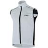 FDX Gilet Ciclismo Uomo Antivento Leggero Traspirante Senza Maniche Giacca Bici Riflettente con Zip Completa Ideale per MTB Running Hiking (White-M)