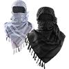 Luxns - Sciarpa tattica militare da deserto, kefiah in 100% cotone, per uomini e donne, taglia unica