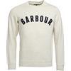 Barbour Prep Logo Crew Felpa Ecru Marl