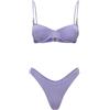 F**K Bikini Donna Reggiseno con Ferretto e Slip Americano Fisso Lilla SW1101-LC