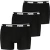 PUMA Boxer da uomo Everyday biancheria intima, confezione da 3, Nero , S