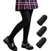 MOSIERRY Collant da danza per bambine dai 2 ai 12 anni, rosa con piedi, Nero , 8-12 Years