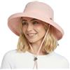 TOP-EX UVCoolix™ - Cappello da sole da donna rinfrescante UPF 50+, protezione dai raggi UV, ampia tesa cappello da pescatore estivo, pieghevole, con apertura a coda di cavallo, per spiaggia