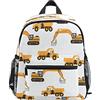 Mnsruu Zaino industriale per auto e camion su zaino bianco, zaino per bambini prescolari, asilo, borsa da viaggio, per ragazze e ragazzi