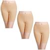 wirarpa Pantaloncini Sottogonna Boxer Donna Cotone Vita Alta Mutande Shorts Elasticizzati Pacco da 3 Beige Taglia 40 42
