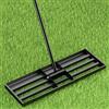 VELPAX Rastrello Livellatore per Prato, 76 x 25 cm,Professionale Livellatore Prato, Raschietto da Giardinocon Barra Metallica Regolabile e Manico in Gomma Antiscivolo, Ideale per Patii e Giardini