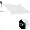 vidaXL Tenda da Sole Retrattile Manuale con LED 250 cm Crema