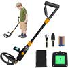RNPKZ Metal Detector Bambini, Impermeabile IP68 Metal Detector per Bambini, Metal Detector con Display LCD & Indicazione Sonora, Dotato di Bobina di Ricerca,per Bambini Principianti (con Zaino e Pala)