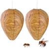 JYSNOW Finto Nido di Vespe, 22 * 28cm Repellente Anti Vespe e Calabroni, Finto Nido da Appendere Dissuasore, Impermeabile Resistente Agli Strappi, per Casa Giardino Balcone Esterno