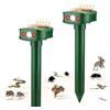 Raytex RAYGARD 2 Pezzi Dissuasori per Topi, 20㎡ Nuovo Vibrazione Repellente Solare per Talpe con luce LED, IP45 Impermeabile Dissuasore Animali Giardino per Topi Martore Conigli Serpenti