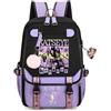 GDFENDU Kpop Singer Zaino con portachiavi, 43,2 cm, grande zaino impermeabile con USB e cavo audio, leggero zaino casual per la scuola per vacanze zaino da viaggio per ragazze ragazzi fan, C, 46 x 29