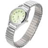 LIGIGWASH Orologio Digitale da Polso Materiale Acciaio Inossidabile Leggero e Ipoallergenico per Anziani Cinturino Elastico Argento per Uso Casual e Formale