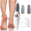 SHEBEEDO Lima elettrica per piedi e pelle dura, per rimuovere calli e pelle morta, ricaricabile tramite USB, impermeabile, con 2 testine per talloni secchi e screpolati, strumenti per pedicure e cura della