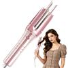 HOVCEH Arricciacapelli Automatico 25mm, HOVCEH Ferro Arricciacapelli Automatico con Timer Intelligente, 3 Impostazioni di Temperatura Piastra Automatic Curling Iron per Capelli Asciutti e Bagnati (Rosa)