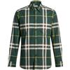 BURBERRY - Camicia a quadri - Verde