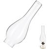 UTHCLO Paralume per Lampada a Petrolio Stile Retro, 5cm, in Vetro | Trasparente, Resistente Vento e Calore, Finitura Fine, per Uso Versatile Famiglia e Amici