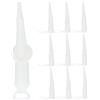 Tofficu Beccucci per Silicone Precisione Punta Girevole 360° Apertura Filettata 10 Pezzi Ugello per Calafataggio in Silicone Bianco per Applicazioni di Stucco