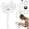Yosoo Health Gear Lavandino in Plastica a Parete con Tubo e Tappo di Scarico, Bianco
