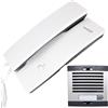 Retoo - Videocitofono per casa singola, citofono, impianto di interfono, 1 casa, montaggio superficiale, 230V AC 50/60Hz, universale, installazione a incasso, piastra 13x13x6cm, citofono 21x10,8x6,5cm