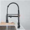 Generisch Rubinetto da cucina, rubinetto da cucina con molla a spirale, miscelatore monocomando per lavello, 2 tipi di getto d'acqua, molla a bassa trazione, girevole a 360°, interruttore caldo e freddo (nero)
