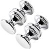 YYIGVMO 2 Pezzi Manopola per Porta Doccia, Pomolo per Porte Vetro in Acciaio Inox, Maniglie Porta per Doccia 4# Argento